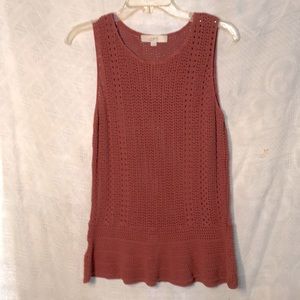 Loft rust colored knit top